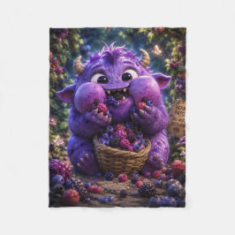Bärrymling Söt Monster Fantasy Skogs Konst Fleecefilt