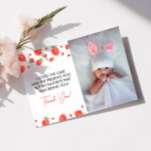 Bärs första födelsedagsfoto tackkort