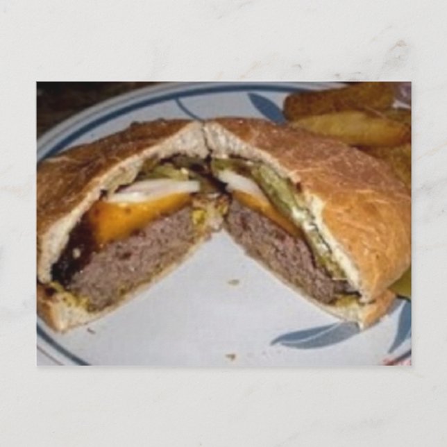 Bärsåld Burgers Recipe Vykort (Framsida)
