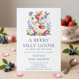Bärsilly Gås Eftermiddags Te Baby Shower Inbjudningar