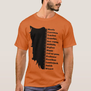 Bärskäggsdiagram för skäglat manar t shirt