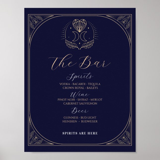 Barskylt Tarotskylt Bröllopsmottagning Stjärnor Hj Poster (Framsidan)