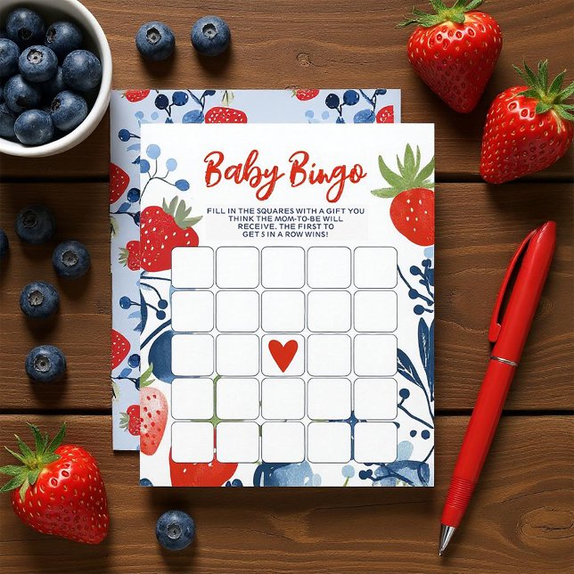 Bärsmå sweet Baby Bingo Inbjudningar (This adorable design is bursting with charm, perfect for a spring and summer baby shower vibe!)