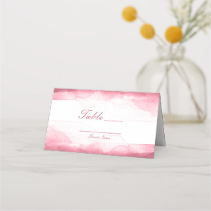 Bärsmultron Rosa Vattenfärg Bordsnummer Sittplatse Placeringskort