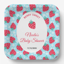 Bärsoß Blå Jordgubbs Baby Shower