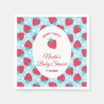 Bärsoß Blå Jordgubbs Baby Shower