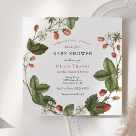 Bärsoß Blåbärs Baby Shower Inbjudan