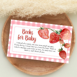 Bärsoß Strålande Jordgubb Baby Shower Böcker för B Tilläggskort