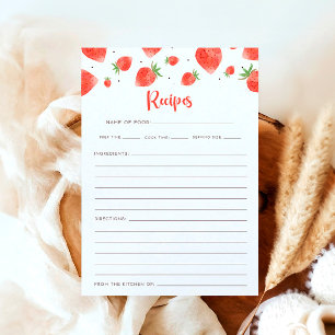 Bärsöt Baby Shower Spel, Receptkort Inbjudningar