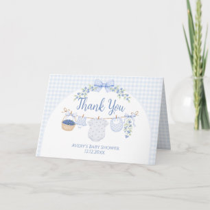 Bärsöt pojke blåbär Babyshower Tack Kort