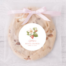 Bärsöt röd jordgubbs- bröllopsdusch-dekoration kli