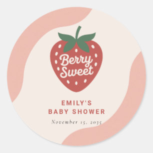 Bärsöt Söt Bebis Baby Shower Runt Klistermärke