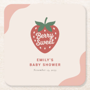Bärsöt Söt Bebis Babyshower Underlägg Papper Kvadrat