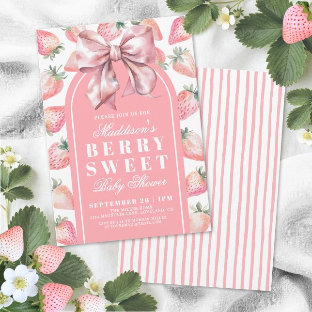 Bärsött babyfirande inbjudningar (Berry Sweet Baby Shower Invitation)