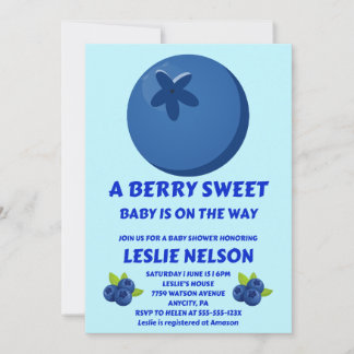 Bärsött inbjudningskort för baby shower