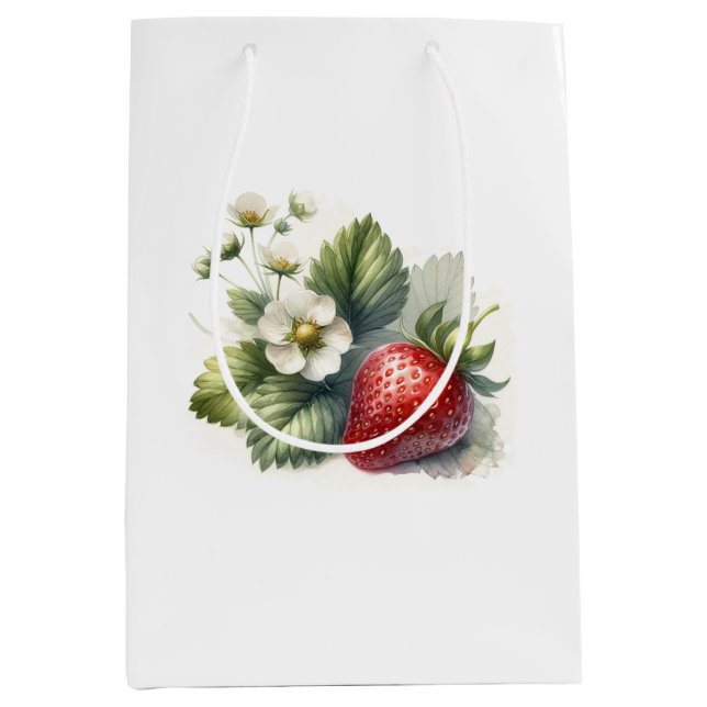 Bärsött överallt jordgubbs- och blomstermönster (Framsidan)
