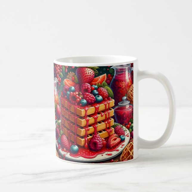 Bärstackad våffla kaffemugg (Höger)