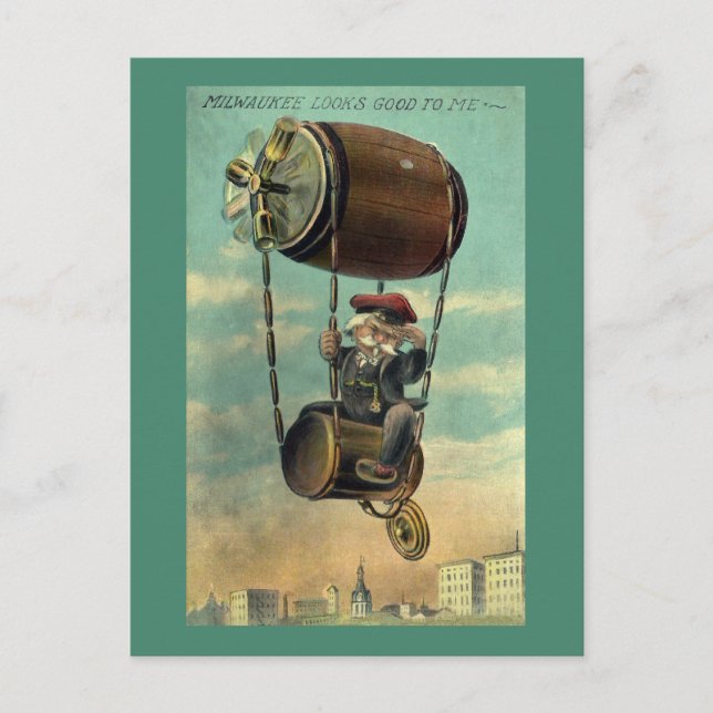 Bärstödd flygning över Milwaukee Vykort (Framsida)
