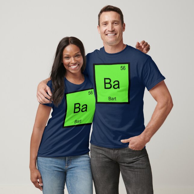 Bart Namn Kemi Element Periodiska Systemet T-shirt (Unisex)