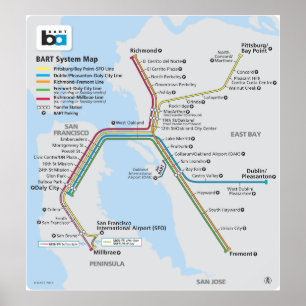 Bart Tågkarta Poster