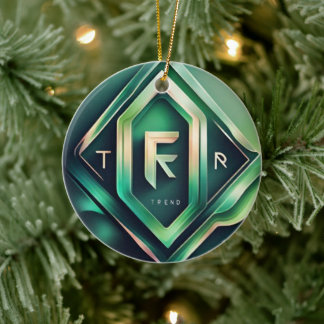 Bartanhubb Stainless Steel Laser Avslutat Middag/ Julgransprydnad Keramik