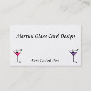 Bartender Affärskort Martini Glasses Visitkort