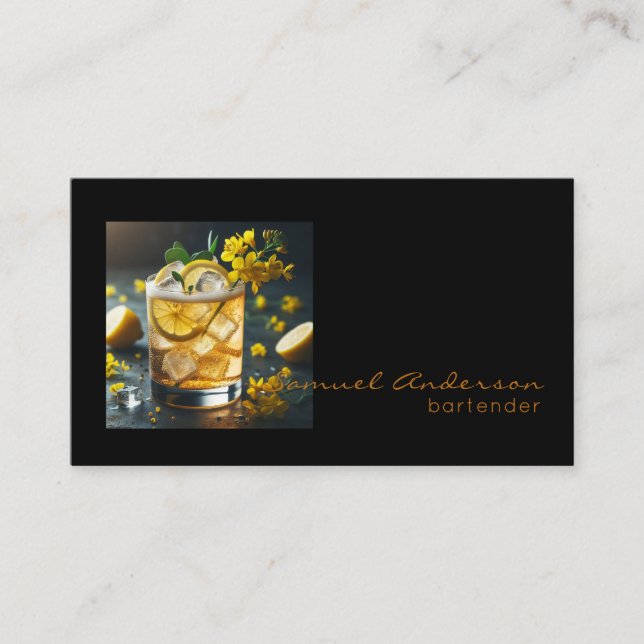 Bartender Affärskort Visitkort (Framsida)