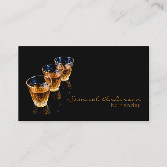 Bartender Affärskort Visitkort (Framsida)