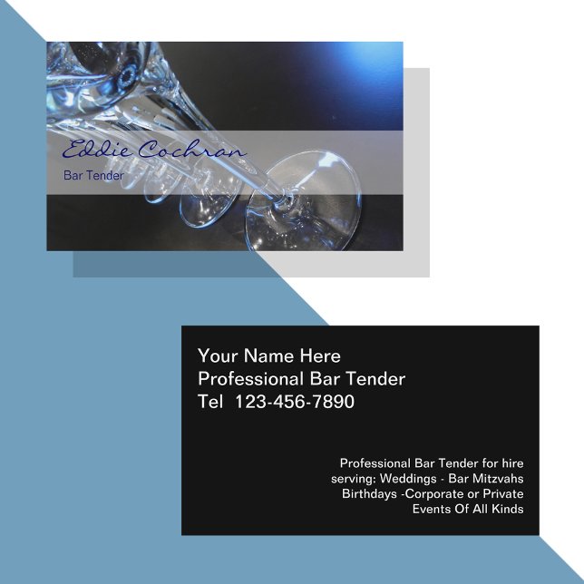 Bartender Affärskort Visitkort (Skapare uppladdad)