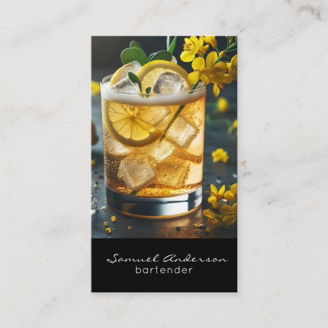 Bartender-Affärskorten Visitkort (Framsida)