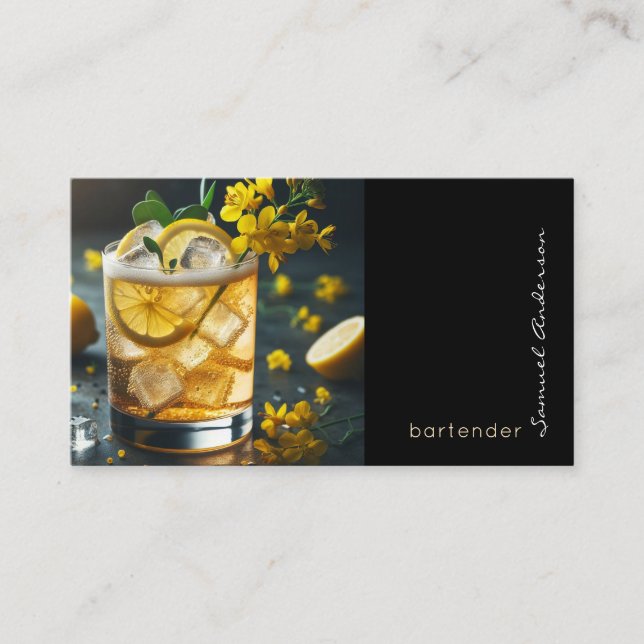 Bartender-Affärskorten Visitkort (Framsida)