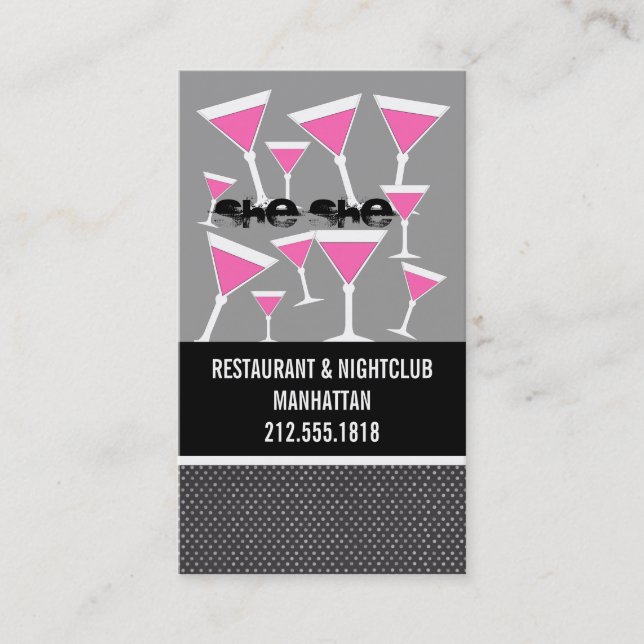 Bartender-Affärskorten Visitkort (Framsida)