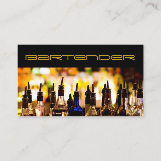 Bartender-Affärskortet Visitkort (Framsida)