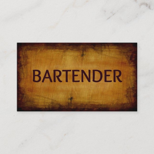 Bartender-Affärskortet Visitkort (Framsida)