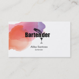 Bartender-Affärskortet Visitkort
