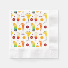 Bartender Alkohol Blandade Drinkar Färgglad Fest Pappersservett