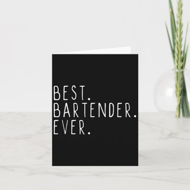 Bartender All Coola Funny Bartending Gift Christma Kort (Framsida)