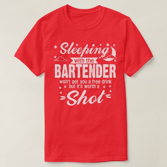 Bartender Älskare T Shirt (Design framsida)
