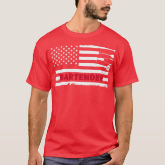 Bartender American Flagga 2022 T Shirt