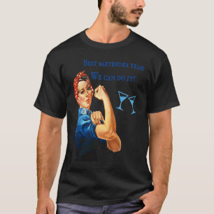 Bartender Anställd Bästa Team Rolig Kvinna T Mixol Shirt
