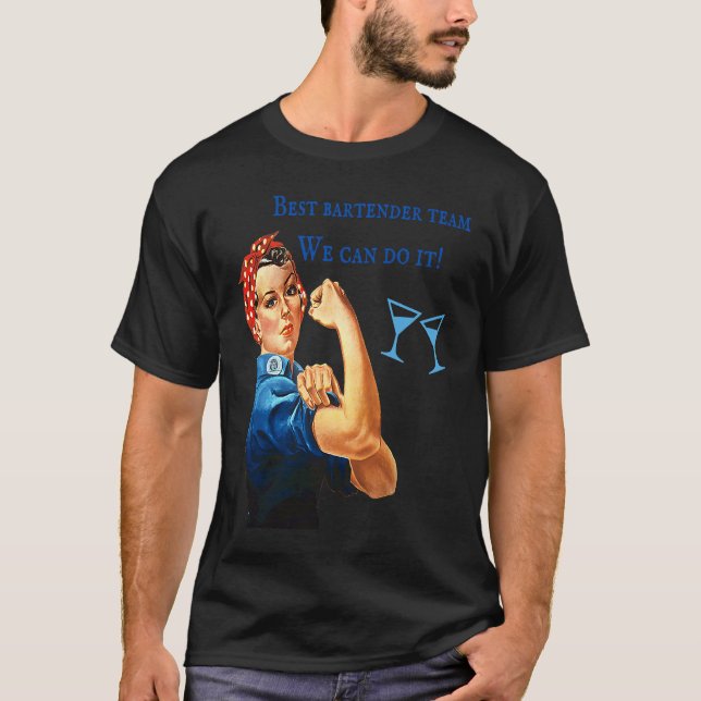 Bartender Anställd Bästa Team Rolig Kvinna T Mixol Shirt (Framsida)