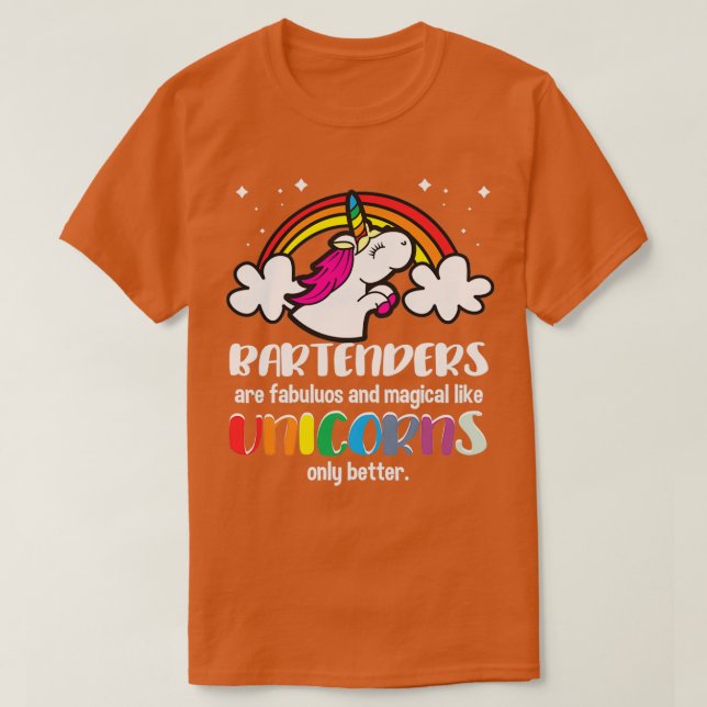 Bartender är Magic like Unicorns T Shirt (Design framsida)