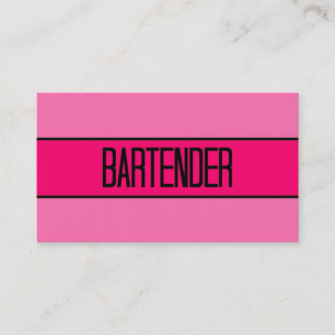Bartender Baby och Shock rosa Affärskort Visitkort