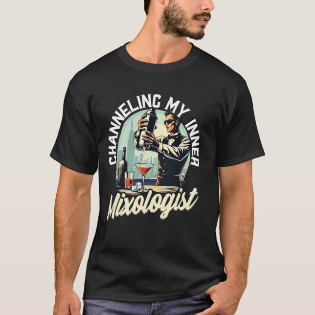 Bartender Bartender Barskötare Mixologist T Shirt (Framsida)