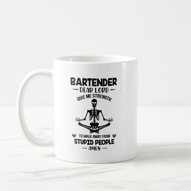 Bartender Bäste Lord Ge Me-styrka Kaffemugg (Vänster)