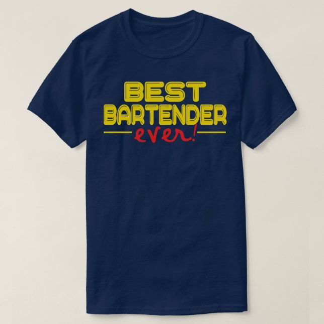 Bartender Best Bartender Den lustiga Bartender 3 T Shirt (Design framsida)