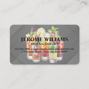 Bartender Blanda drycker diverse Visitkort