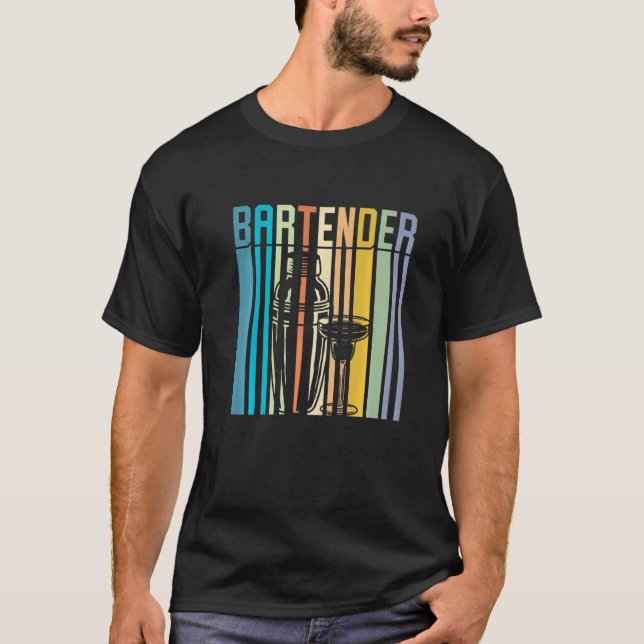 Bartender Cocktail T Shirt (Framsida)