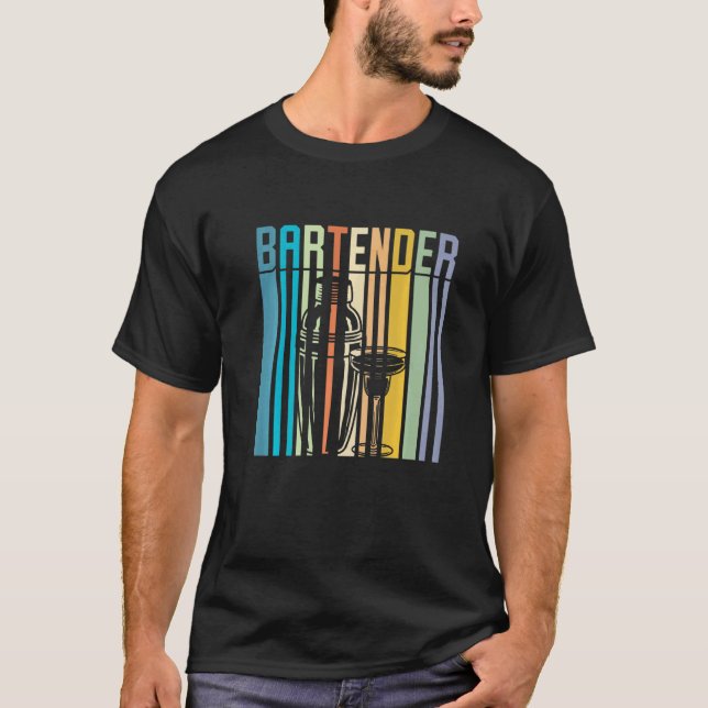 Bartender Cocktail T Shirt (Framsida)