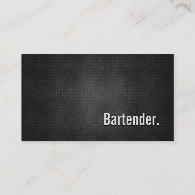 Bartender Coola Black Metall Simplicit Visitkort (Framsida)